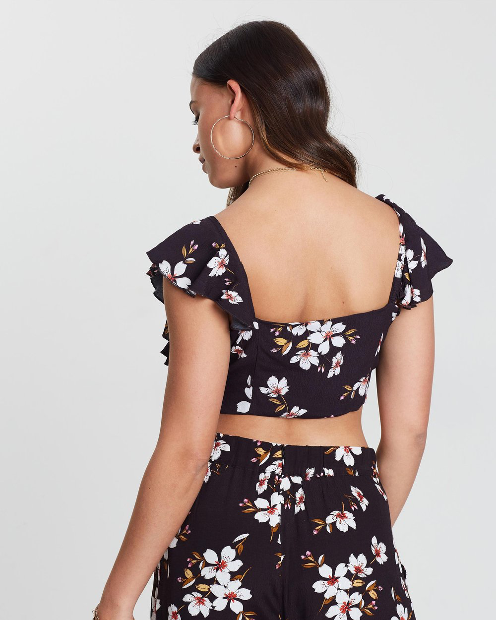 Garden Floral Frill Tie Top | Lyn Rose Boutique