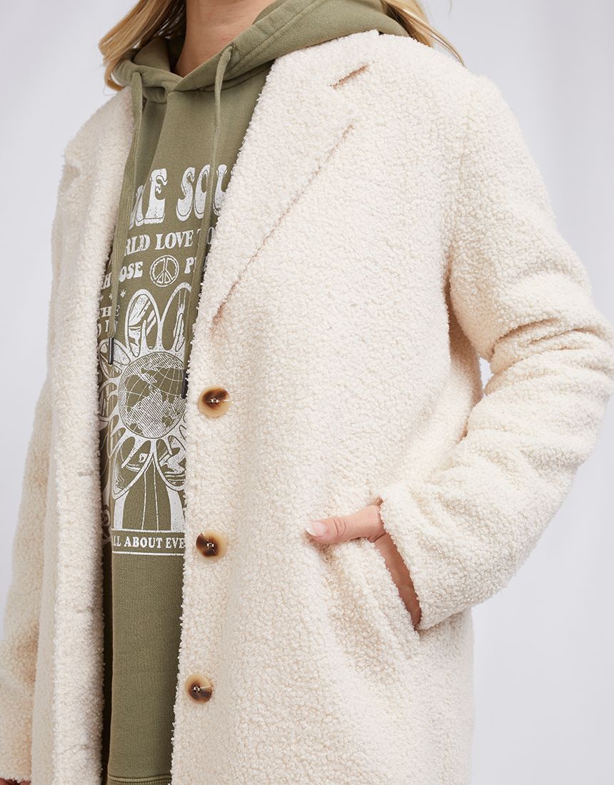 Francesca Teddy Coat - Vintage White