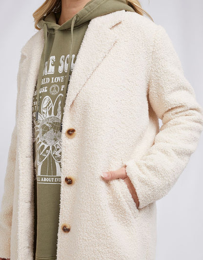 Francesca Teddy Coat - Vintage White