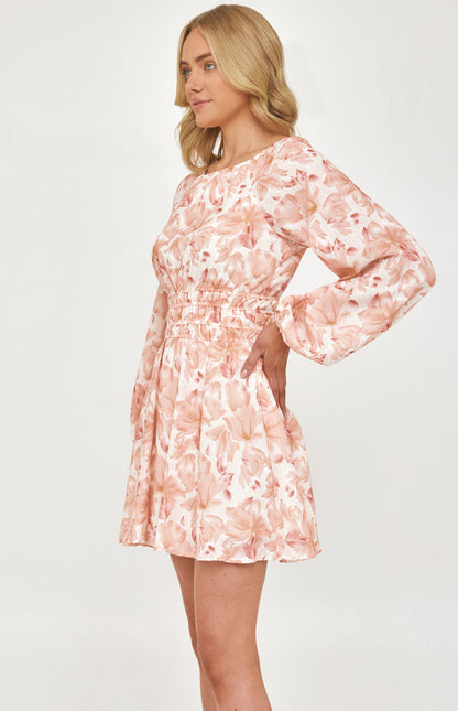 Summer Mini Dress - Peach